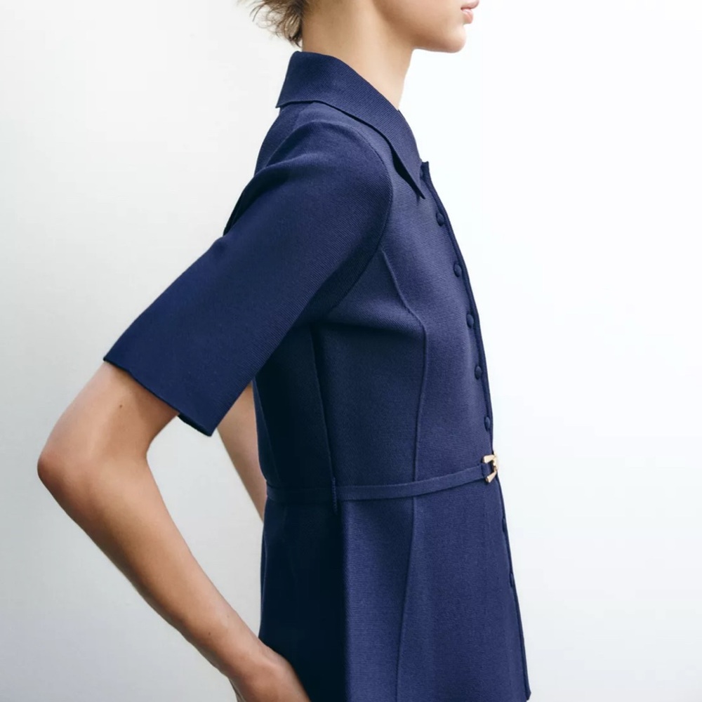 Zara Knit Belted Jacket - New - Picture 4 of 7